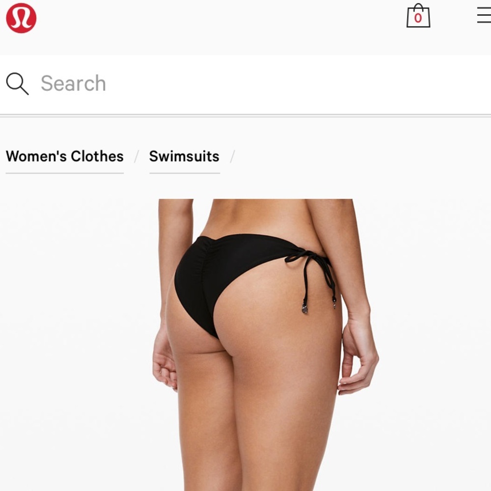 lululemon cheeky🍑 NWT bikini bottom black